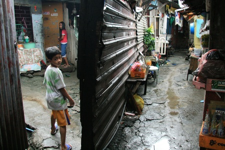 Slums in Manila the Capital of Philippinesのeditorial素材