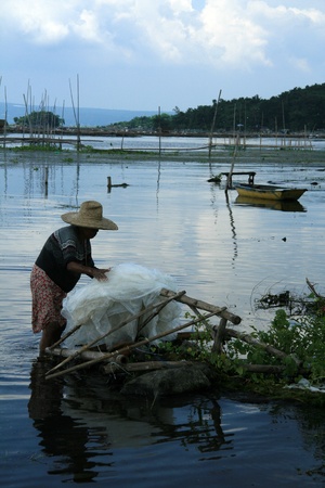 Taal Volcano on Luzon Island North of Manila in Philippinesのeditorial素材