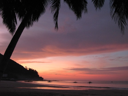 Sabang, Palawan Island in the Philippinesの写真素材