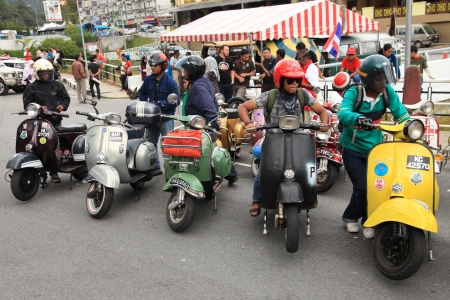 CAMERON HIGHLANDS - NOVEMBER 28 : Retro Car Show in Tanah Rata,Cameron Highlands, Malaysia. 28 Nov 2010のeditorial素材