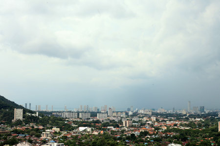 Penang, Malaysia - View of the cityの写真素材