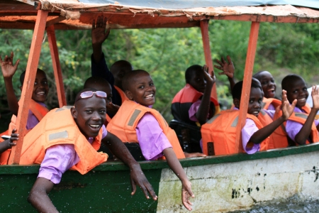 Nile River - Bujagali Falls + River in Uganda - The Pearl of Africaのeditorial素材