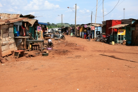 Shanty Town in Kampala, Uganda - The Pearl of Africaのeditorial素材