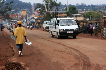 Shanty Town in Kampala, Uganda - The Pearl of Africaのeditorial素材