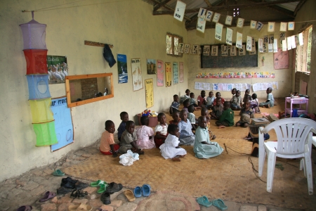 Local School in Uganda in East Africaのeditorial素材