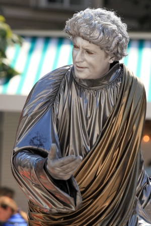 Street Performer - Salzburg City in Austria, Europeのeditorial素材