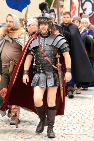 KAPRUN, AUSTRIA - JUL 22: The Castle festival on July 22, 2012, in Kaprun, Austria a Traditional annual festival in a region of The Alps Mountains.のeditorial素材