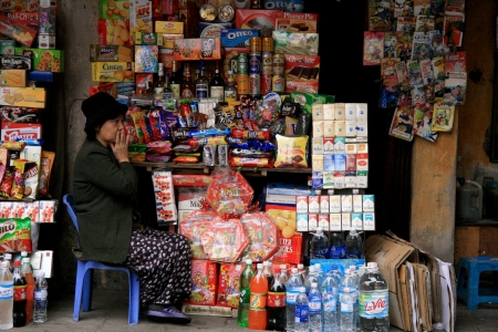 Street Life in Hanoi - the capital city of Vietnamのeditorial素材