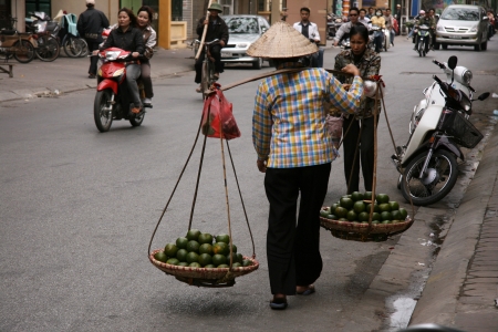 Street Life in Hanoi - the capital city of Vietnamのeditorial素材