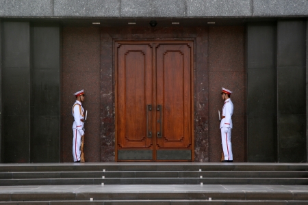 Ho Chi Minh Mausoleum - Resting Place of The Great Vietnamese Leaderのeditorial素材