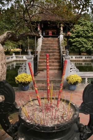 One Pillar Pagoda in Hanoi City, Vietnamのeditorial素材