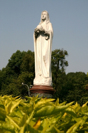 Mother Mary at Notre Dame Cathedral in Ho Chi Minh City - Vietnamの写真素材
