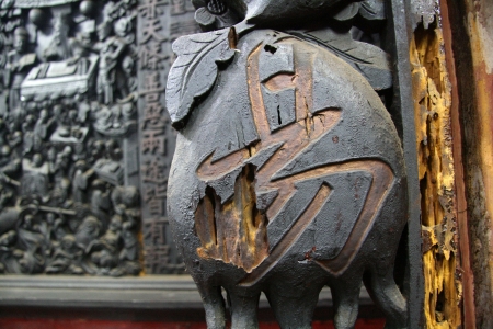 Jade Emperor Pagoda in City of Ho Chi Minh in Vietnamの写真素材