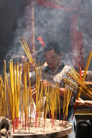 Chinese Temple in Chinatown, Ho Chi Minh, Vietnamのeditorial素材