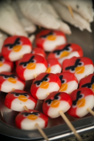 Angry Birds Fish Balls in Bangkok City, Thailandのeditorial素材