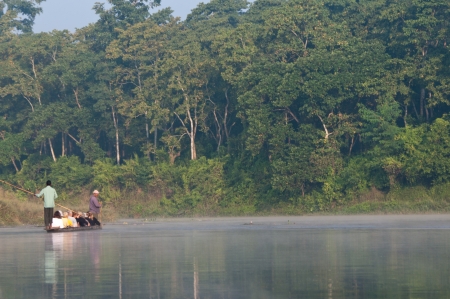 River Running Through Royal Chitwan National Park in Nepalのeditorial素材