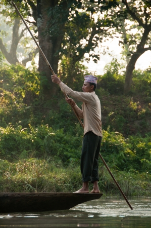 River Running Through Royal Chitwan National Park in Nepalのeditorial素材