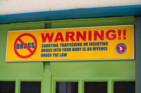Drugs Sign in Penang City in Malaysiaのeditorial素材
