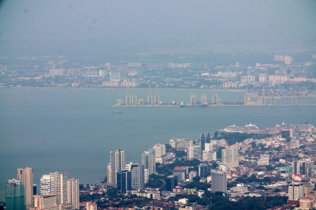 Penang Cityscape View in Mallaysiaのeditorial素材