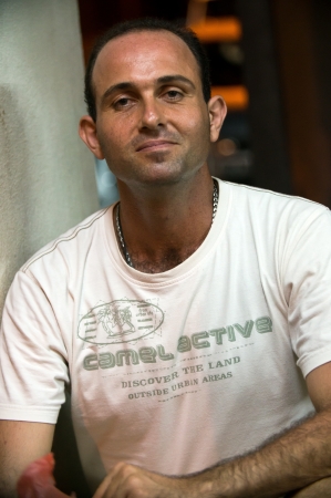 Man in Penang City in Malaysiaのeditorial素材