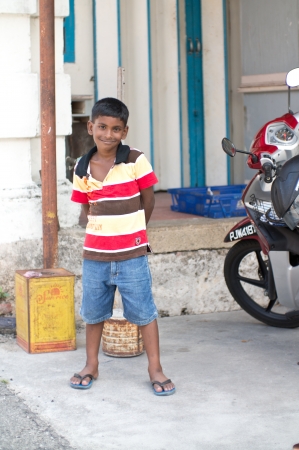 Smart Indian Boy in Penang City in Malaysiaのeditorial素材