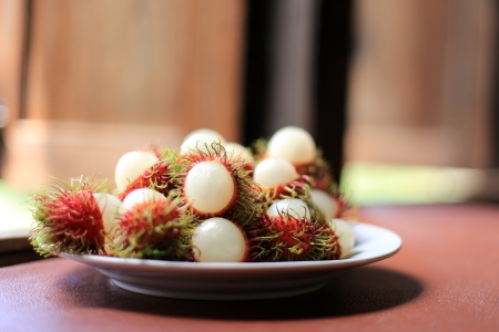 Fresh Rambutan Fruit in Thailandの写真素材