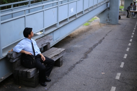 Business Man at Station in Thailandのeditorial素材