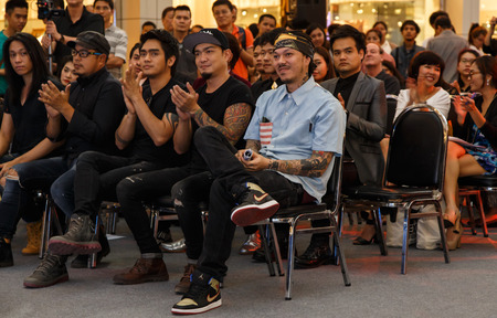 BANGKOK - FEBRUARY 19 2014: MTV Exit Press Conference held in Central World Plaza Bangkok with high profile bands along with US and Australian Ambassador's for upcoming charity concert in Udon Thai, Thailandのeditorial素材