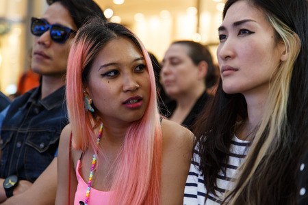 BANGKOK - FEBRUARY 19 2014: MTV Exit Press Conference held in Central World Plaza Bangkok with high profile bands along with US and Australian Ambassador's for upcoming charity concert in Udon Thai, Thailandのeditorial素材