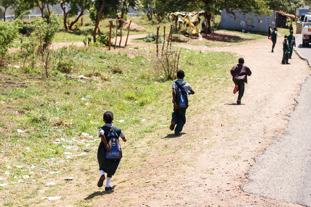 ZAMBIA - OCTOBER 14 2013: Local people go about day to day life in Zambia, Africaのeditorial素材