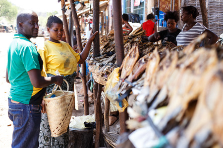 ZAMBIA - OCTOBER 14 2013: Local people go about day to day life in Zambia, Africaのeditorial素材