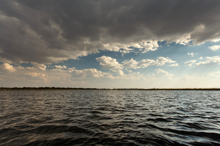 Okavango Delta (Moremi National Park) in Botswana Africaの写真素材