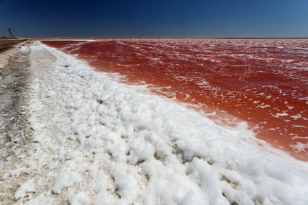 Walvis Bay Salt Works in Namibia, Africa