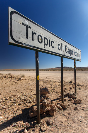 Tropic of Capricorn at Sossusvlei in the Namib Desert, Namibia, Africaの写真素材