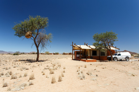Desert Camp at Sossusvlei in the Namib Desert, Namibia, Africaの写真素材