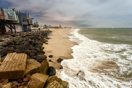 Seascape at Swakompund Coastal Town in Namibia, Africaのeditorial素材