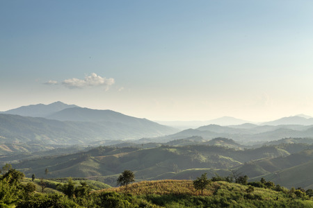 Scenic Landscape at Phu Chi Fa, North Thailandの写真素材