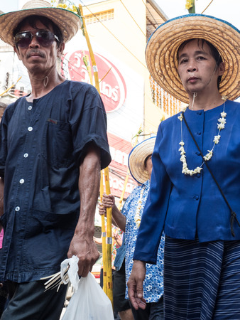 CHIANG MAI, THAILAND - APRIL 13 2015: Songkran (Thai New Year Celebration). The annual water festival in Chiang Mai City, Northern Thailand.のeditorial素材