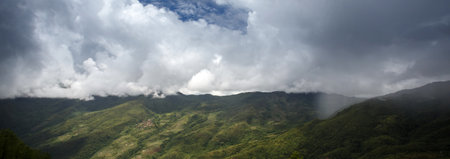 Mountain Range Landscape in Chin State, Western Myanmar (Burma)