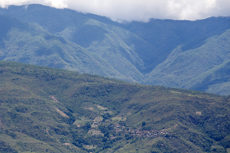 Falam Town , Chin State Mountain Region, Western Myanmar (Burma)の写真素材