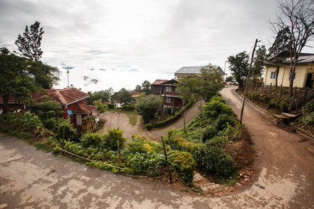 Falam Town Centre, Chin State, Western Myanmar (Burma)の写真素材