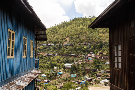 Falam Town , Chin State Mountain Region, Western Myanmar (Burma)の写真素材