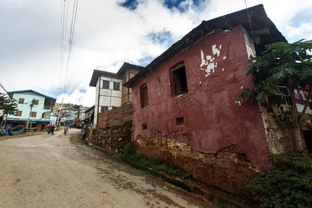 CHIN STATE, MYANMAR - JUNE 18 2015: Town view of Falam in the recently opened for tourists Chin State Mountainous Region, Myanmar (Burma)のeditorial素材
