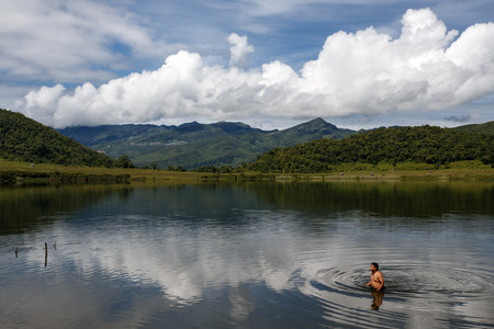 Scenic Rhi Lake in Chin State, Myanmar (Burma)のeditorial素材