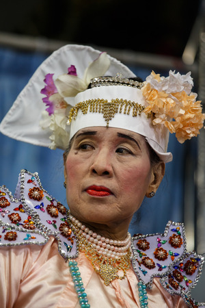 MANDALAY, MYANMAR - JUNE 25 2015: Moutache brothers perform a politically sensitive comedy show which has gaine recognition Mandalay, Myanmar.のeditorial素材