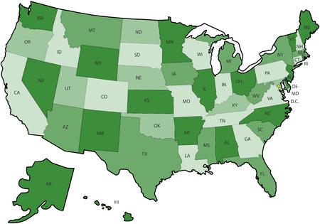 US Political Mapのイラスト素材