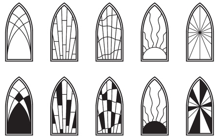 Vector art depicting isolated stained glass windowのイラスト素材