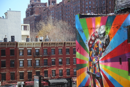 New York Street Art: High Line Parkのeditorial素材