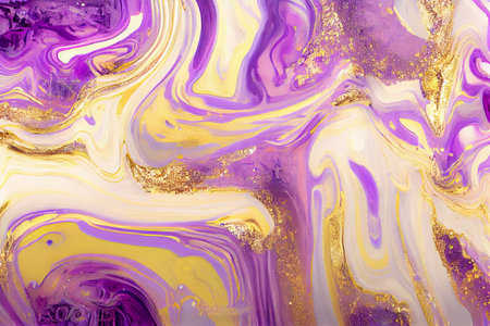 Liquid texture natural luxury. Style incorporates the swirls of marble or the ripples of agate. Acrylic background very beautiful paint with the addition of gold powderの写真素材