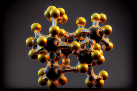 Science or medical background with molecules and atoms.の素材